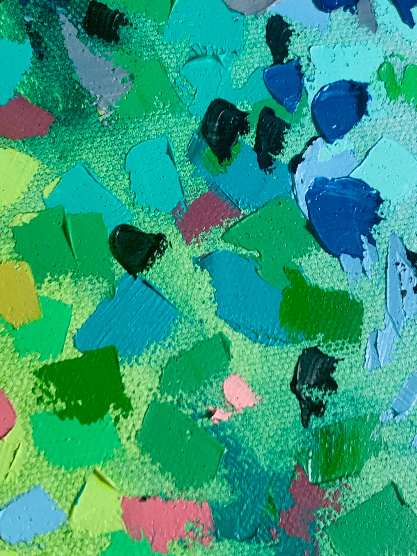 Texture of the green area of the painting